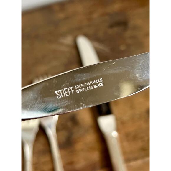 Vintage Kirk Worthington Severn Sterling Silver Flatware Place Setting, Set of 5 - Picture 3 of 9